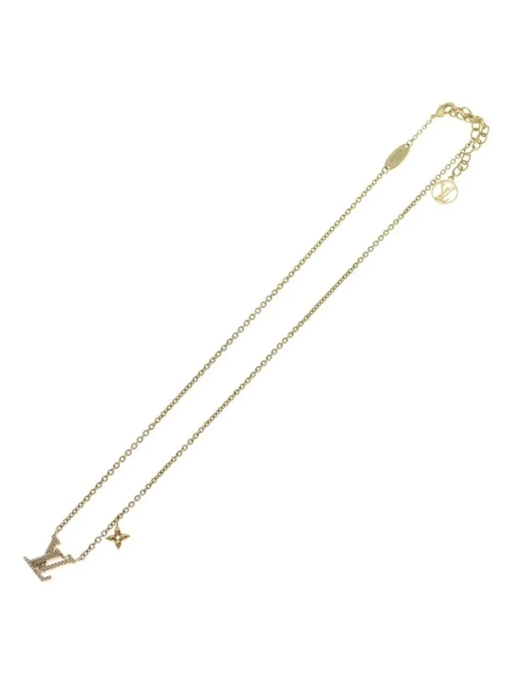 Louis Vuitton LV Iconic Necklace Gold Rhinestone